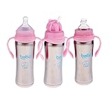 Baosity 全3色　ベビーカップ　 飲み口　直飲み - ピンク