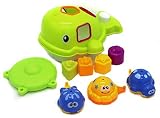 VERZABO Stacking Puzzle Floating Bath Toy Set - Includes a Floating Whale and 3 Floating Aquatic Bud