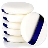 パウダーパフ ベルト付き ルースパウダー用 6個入り 円形 ふわふわ 直径約80mm/厚さ約18mm メイクアップパフ ベビーパウダー用 フェースパウダー 舞台メイク用