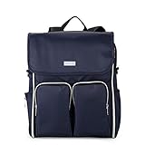 RONGTONGDA マザーズバッグ　リュックサック　大容量　オムツ替え用シート付 軽量　実用的なバッグ　マザーズリュック　四色 (ネイビー)