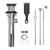 pf Waterworksバスルームシンク/洗面所ポップアップ排水、クロムメッキABSボディをオーバーフロー、光沢真鍮、pf0730-pb-ch PF0730-PB-CH 1