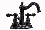 Derengge EW-516-NB Two-Handle Bathroom Faucet with Pop up Drain Assembly,cUPC NSF AB1953 Lead Free O