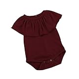 Lutents ベビー服 ロンパース カバーオール フリル袖 ワンカラー シンプル 女の子 カジュアル 快適 着心地良い 歩行服 パジャマ 新生児 出産祝いプレゼント 可愛い オシャレ