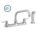 American Standard 6408.171.002 Monterrey Top Mount 1.5 Gpm Gooseneck Kitchen Faucet with VR Wrist Bl