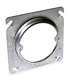Steel City 401-CS Raised 1/4-Inch Raised Pre-Galvanized Steel Square Box Ring with the Center Blanke