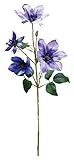 エルアーツ 造花 クレマチススプレー 全長50cm・花径7~12cm パープル E2604-06