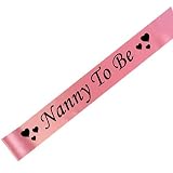 Nanny To Be - Party Sash for Baby Showers (Pink) by Uk Baby Shower Co