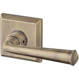 Baldwin pvfedtsr049 ReserveプライバシーFederal with Traditional正方形ローズin Matte Brass &ブラック仕上げ