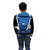 hohire 腰ベルト式 多機能 抱っこ紐 新生児 赤ちゃん ベビーキャリア ポリエステル おんぶ紐 腰かけ ブルー