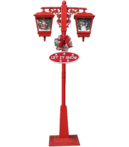 Amazon.co.jp: 街灯 クリスマス街灯 クリスマスの雪の街灯 屋外装飾
