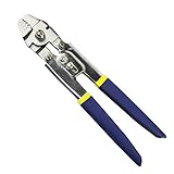 圧着ペンチ 圧着工具 倍力ワイヤクランプカッター かしめ工具 ワイヤーエンドスリーブ 多機能 260mm (ブルー)