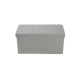 スツール 収納 座れる 2人掛け 70x38x38cm 耐荷重150Kg 折りたたみチェア 収納スツール スツールボックス スツール椅子 (グレー, M)