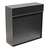Qualarc WF-P015 Covina Wall Mount Rectangular Locking Mailbox with Hidden Lock,,, Black [並行輸入品]