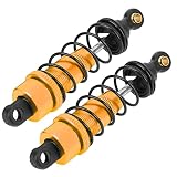 CC01CC02RCカー用2個RCダンパーRCショックアブソーバー82mmRCダンパーアップグレードパーツ(ゴールド)