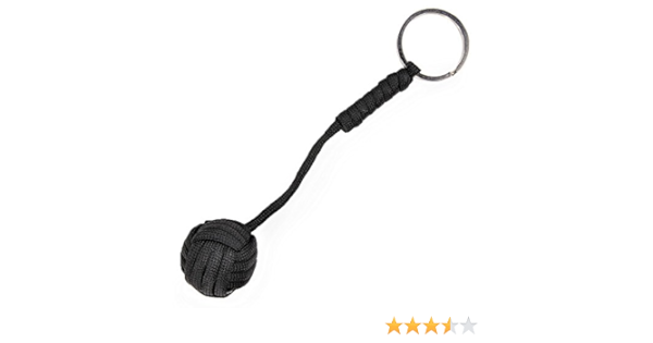 パラコードキーホルダー 猿玉 軽量タイプ ブラック キーホルダー 通販 Amazon