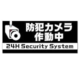 SignStore 業務用防水ステッカー 注意喚起 8.5cm×21cm おしゃれ オリジナル シール かわいい 標識 看板 ラベル 英語 屋外 イラスト 防犯カメラ作動中 防水屋外 sticker_85_210 (防犯カメラ作動中)