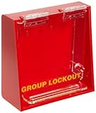 Brady Acrylic Plastic Wall-Mount Group Lock Box for Lockout/Tagout, Small, 6" Height, 6" Width, 2-1/