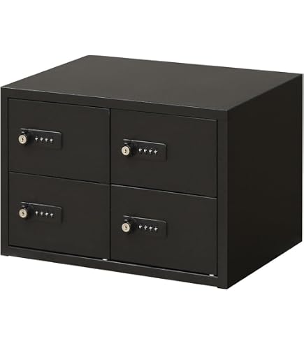Amazon | 【法人割引】OSJ 貴重品ロッカー 4人用 小型 貴重品 金庫
