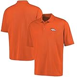 Denver Broncos大人用3 x - 3 X Lパフォーマンス半袖ポロシャツ – オレンジ