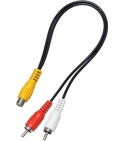Amazon | KAUMO 分配 2分岐 RCAケーブル (オス - オス×2) | KAUMO