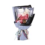 Sund ソープフラワー 枯れない花 ギフト プレゼント ローズ ボックス 芳香剤 カラフル 結婚記念日 入学 卒業 誕生日 選べる2色　レッド