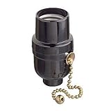 Leviton 95065 Incandescent Lampholder 2-Piece Phenolic Medium Base 660W-250V Pull Cord Electrolier, 