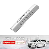 アルファード30系 ブレーキランプ　ハイマウント ストップランプ　カバー　ガーニッシュ　アクセサリー　LED点灯　白メッキ　黒チタン　ファション　改装　取り付け簡単　 (白メッキ, アルファード30系)