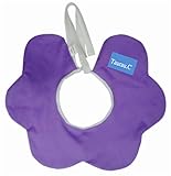 防水 よだれかけ コットンビブ 食事　360° 回転 エプロン お洒落 Flower パープル