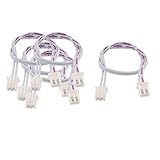 uxcell　接続ケーブル　ピンヘッダー　デュアルエンド　XH2.54　2P　メスコネクタ　30cm長さ　5個入り