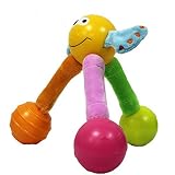Little BabyプラスチックGrasperベルリング長い脚Clown Rattle Baby Toys