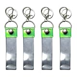 [ateena] 銀テープホルダー 銀テープ 収納ケース キーホルダー ストラップ 保管 テープホルダー 4本 E (グリーン, 35cm×2.9cm)
