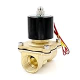 Baomain 1 " AC 220 V真鍮電動ソレノイドバルブ水エア燃料N / Cバルブ