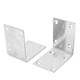 uxcell アングルブラケット 70 x 70 x 49mm ステンレススチール 2個入り