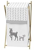 Sweet Jojo Designs Baby/Kids Clothes Laundry Hamper for Grey Gold and White Forest Deer and Dandelio