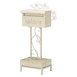 不二貿易 エクステリア メールボックス 郵便ポスト Viora プランター2個付 ホワイト 93051