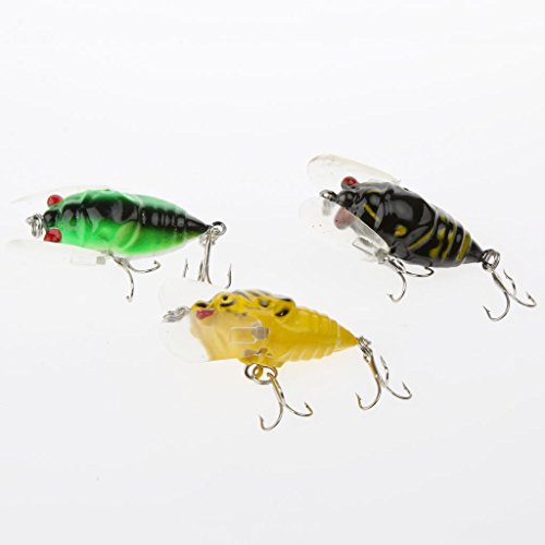 Smsunnimix釣り餌釣りルアー昆虫ルアー昆虫餌ハードルアーabs製淡水用ミノー釣りアクセサリー 即戦力釣り情報