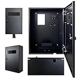 EV・PHEV電気自動車用 充電ケーブル コンセント 収納ボックス ブレーカー ボックス 充電ケーブルオーガナイザーケース 電気自動車充電ステーションボックス 電気自動車充電器ホルダー ev boxタイプ コンセント ev充電器 ホルダー evケーブルケースドア右開き 電源ボックス 配電ボックス 通気穴 充電保護 盗難防止 屋内外兼用(ブラック：既設コンセント用, 60*40*20cm)