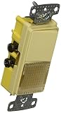Hubbell Wiring Systems RCD109I tradeSELECT Single Pole Combination Quiet Rocker Switch with Clear Le
