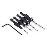 Demiawaking 4本セット カウンターシンクドリルビット ＃6/＃10/＃13/＃16 木材掘削 木工 スクリュー 穴あけ