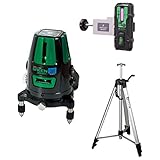 シンワ測定 レーザー墨出し器 LASER ROBO グリーン Neo 31 BRIGHT 縦 横 大矩 地墨 受光器・三脚セット 78285