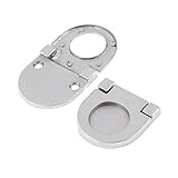 プルハンドル，SODIAL(R) 2ｘD形の22mmリング直径のドアハンドルプル　シルバートーン　引き出しクローゼットの為