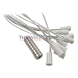 50 pk Recessed White Door Window Security Alarm Switch Reed Contact Magnet 3/8" [並行輸入品]