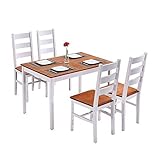 ダイニングテーブル チェア 5点セット 幅118cm 木製 4人掛け