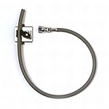 T&S Brass B-0654 Hose Hanger, Stainless Steel, Spring-Loaded Rubber Grip, 30-Inch Hose with Garden H