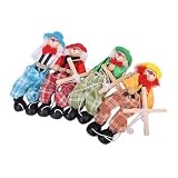 1 x木製クラウン文字列Marionette Puppet Kids Pretend Play Toyギフトオーナメント