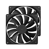 140mm 静音 PCケースファン 3ピン 4ピン & Molexコネクタ付き 1000RPM 2個パック コンピューター PC ケース CPU冷却用