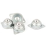 uxcell　ボール移載装置　金属素材　シルバートーン　15mm　ラウンドボール　4枚入り