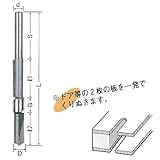ライト精機 トリマー・ルータービット TR-36　呼称　10(2S)X12 超硬2段フラッシュ（片面）（ルーター用）