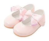 Ozkiz前屋ベイビー女子かわいいリボン蝶ネクタイアンチ-スリップ平らな靴。LP 13cm