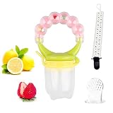 Vonisa Soft Silicone Fresh Food Feeder with Rattle Safe Nipple Teether Feeder Pacifier Baby Supplies